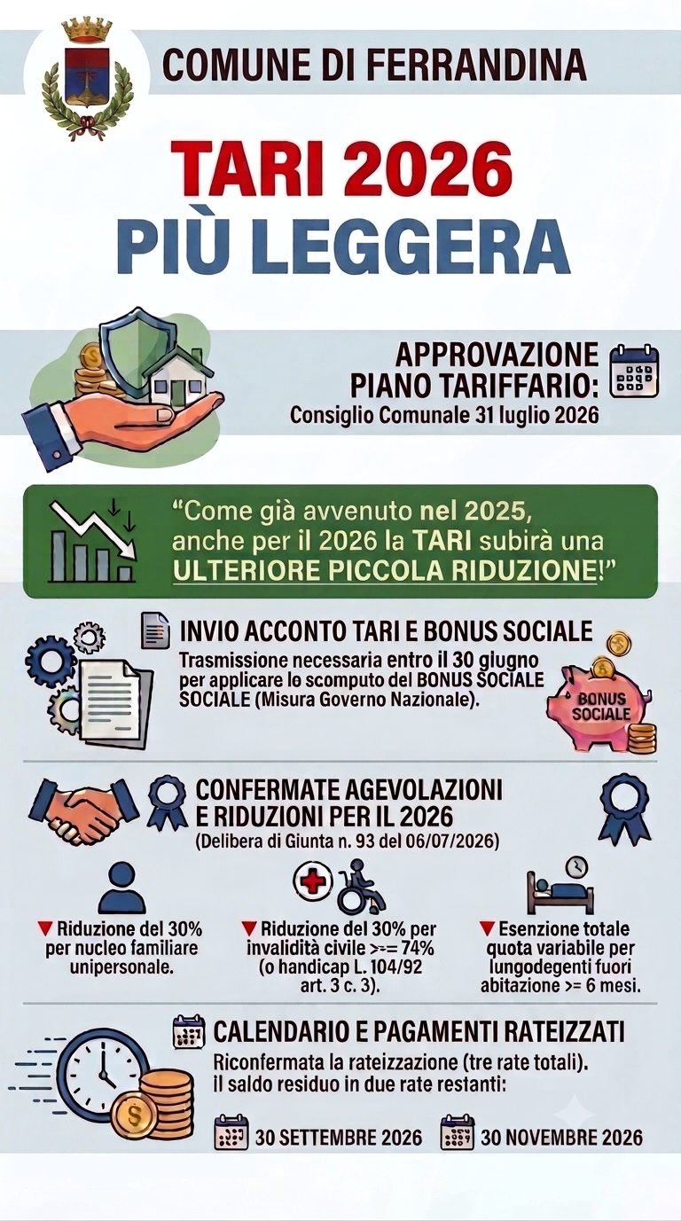 Avviso acconto e tariffe 2026