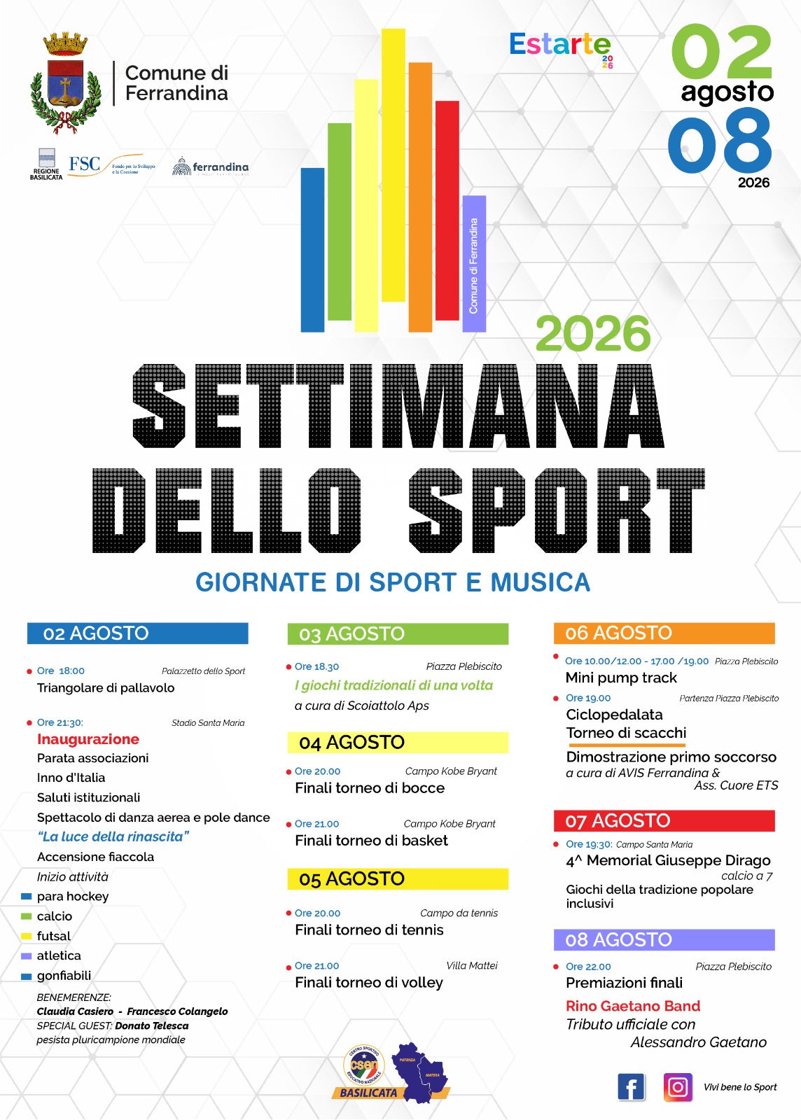 settimana sport 2026
