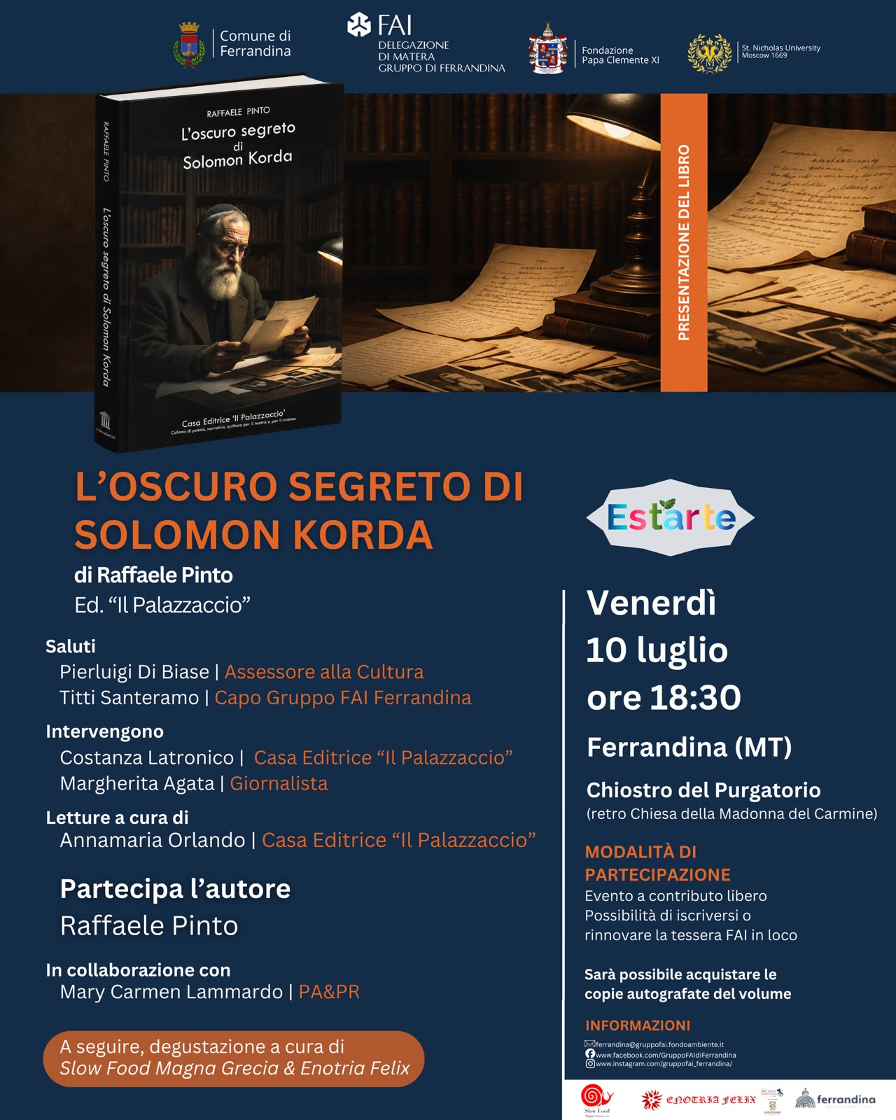 Presentazione libro Raffaele Pinto
